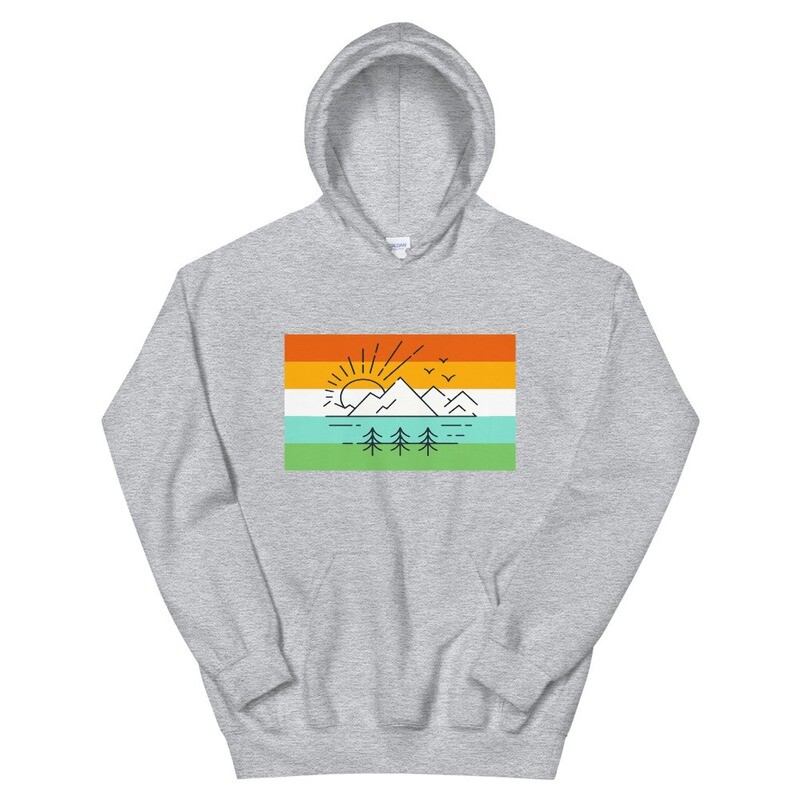 Vintage Mountain Sunset - Hoodie (Multi Colors)