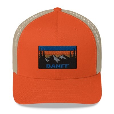 Banff Alberta Canada - Trucker Cap (Multi Colors) Canadian Rocky Mountains