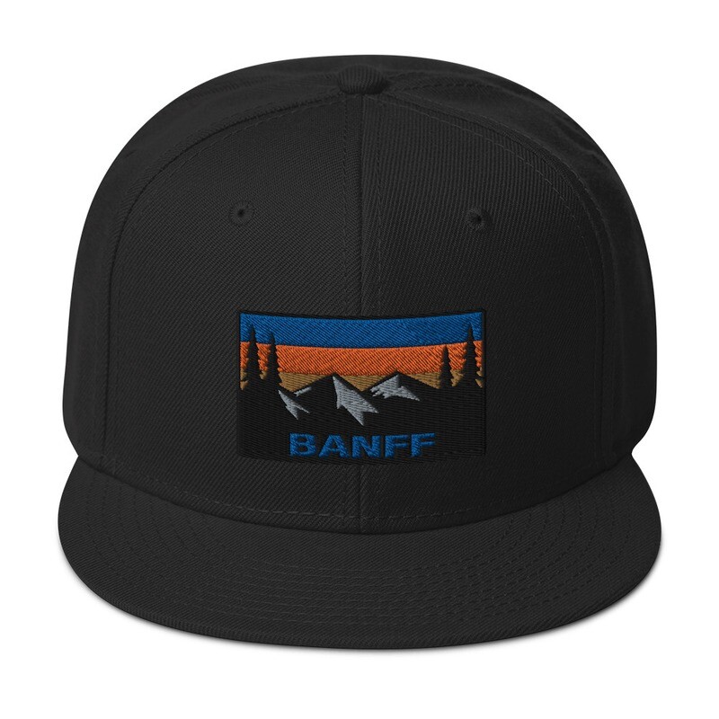 Banff Alberta Canada - Snapback Hat (Multi Colors) Canadian Rocky Mountains 