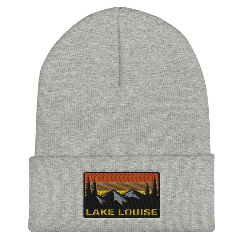 Lake Louise Alberta - Cuffed Beanie (Multi Colors) Canadian Rocky Mountains
