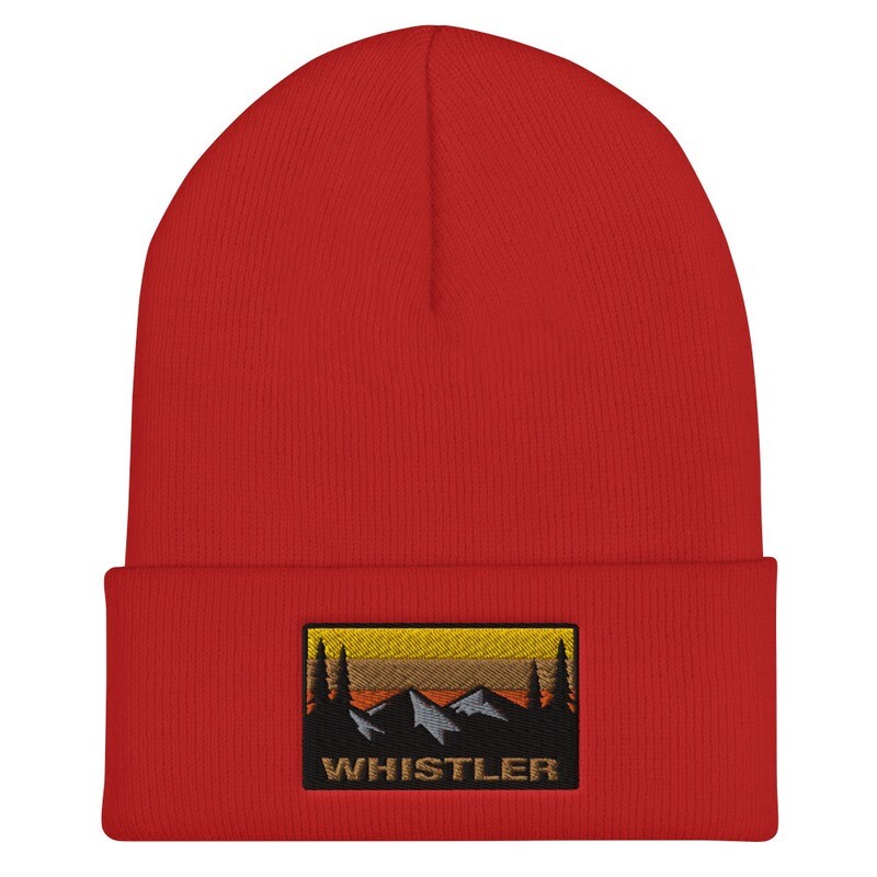 Whistler British Columbia - Cuffed Beanie (Multi Colors) Canadian Rocky Mountains