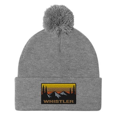 Whistler British Columbia - Pom-Pom Beanie (Multi Colors) Canadian Rocky Mountains