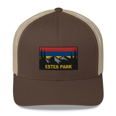 Estes Park Colorado - Trucker Cap (Multi Colors) The Rockies American Rocky Mountains