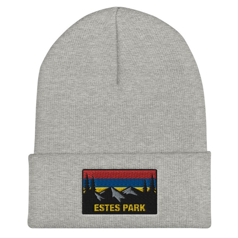 Estes Park Colorado - Cuffed Beanie (Multi Colors) The Rockies American Rocky Mountains