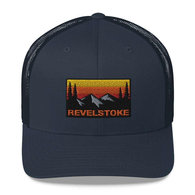 Revelstoke British Columbia - Trucker Cap (Multi Colors) The Rockies Canadian Rocky Mountains