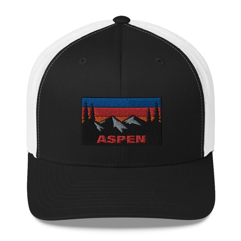 Aspen Colorado - Trucker Cap (Multi Colors) The Rockies American Rocky Mountains