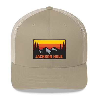 Jackson Hole Wyoming - Trucker Cap (Multi Colors) The Rockies American Rocky Mountains