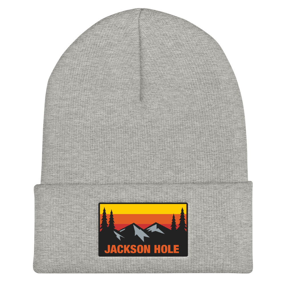 Jackson Hole Wyoming - Cuffed Beanie (Multi Colors) The Rockies American Rocky Mountains