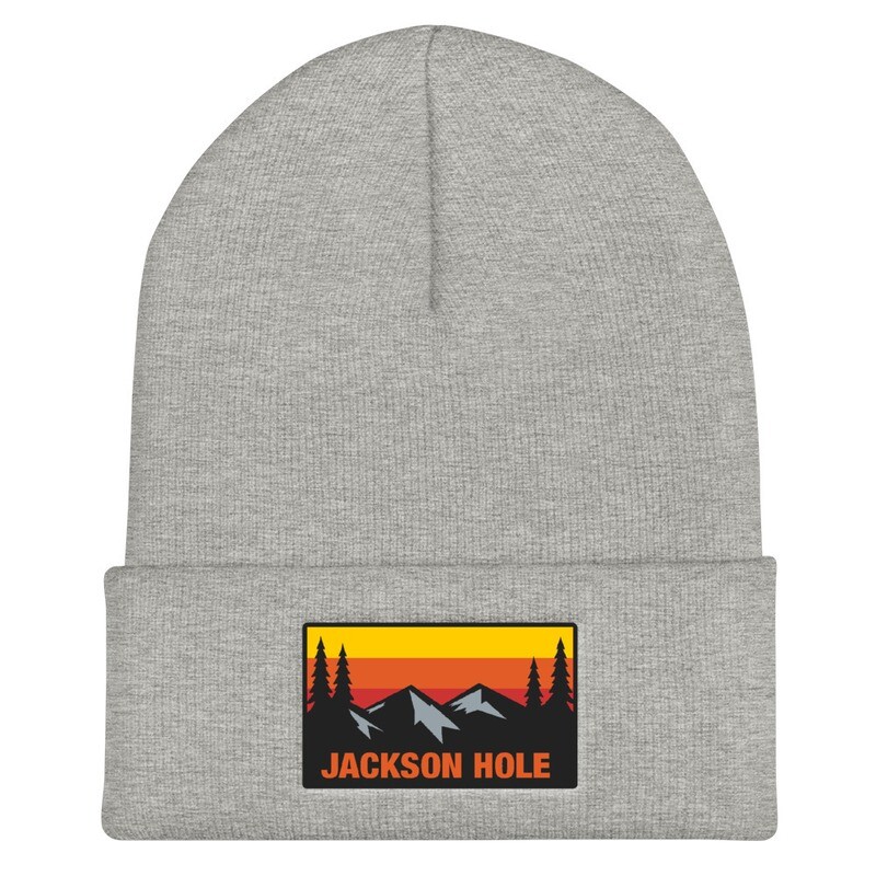 Jackson Hole Wyoming - Cuffed Beanie (Multi Colors) The Rockies American Rocky Mountains
