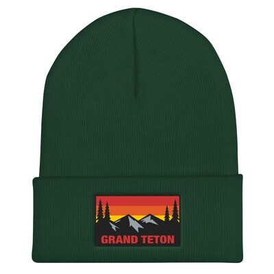 Grand Teton Wyoming - Cuffed Beanie (Multi Colors) The Rockies American Rocky Mountains