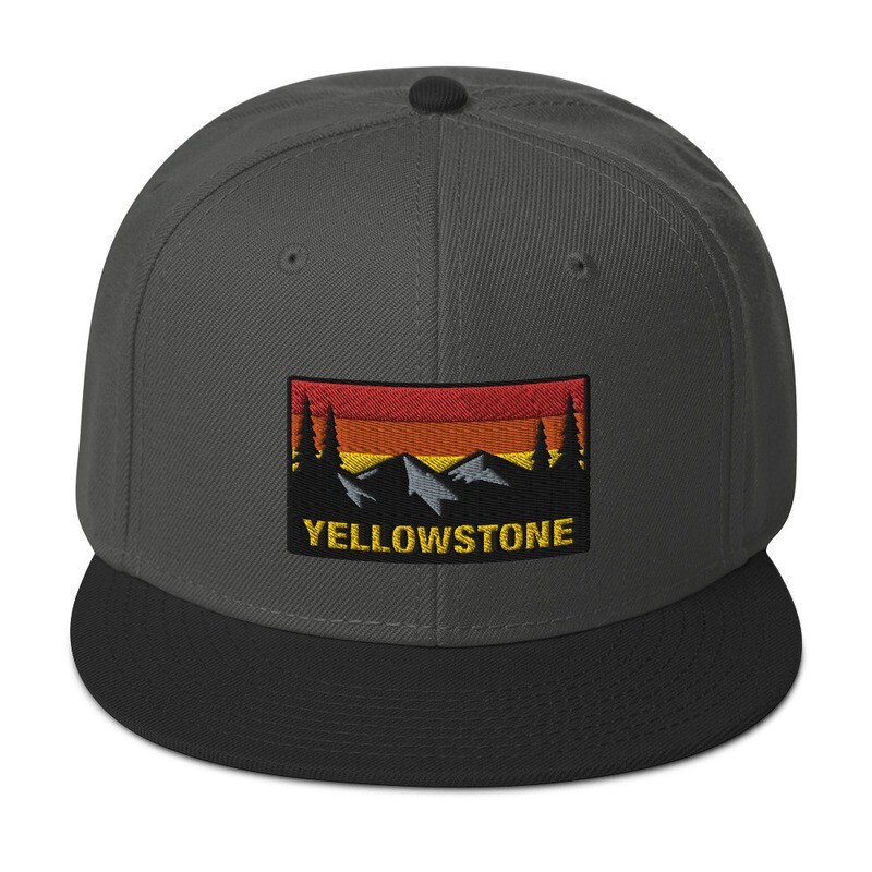 Yellowstone Wyoming Montana Idaho - Snapback Hat (Multi Colors) The Rockies American Rocky Mountains