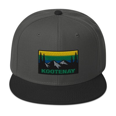 Kootenay British Columbia - Snapback Hat (Multi Colors) The Rocky Mountains Canadian Rockies