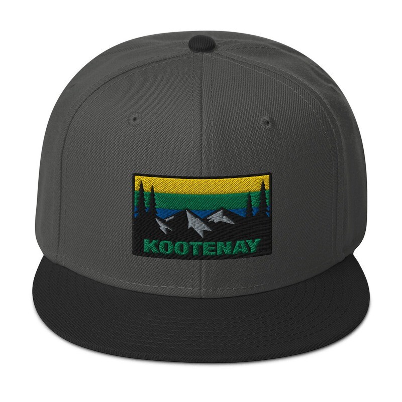 Kootenay British Columbia - Snapback Hat (Multi Colors) The Rocky Mountains Canadian Rockies