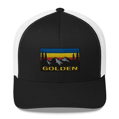 Golden British Columbia - Trucker Cap (Multi Colors) The Rocky Mountains Canadian Rockies