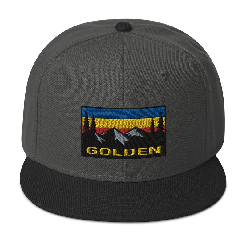 Golden British Columbia - Snapback Hat (Multi Colors) The Rocky Mountains Canadian Rockies