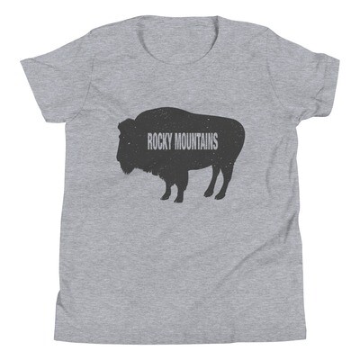 Rocky Mountain Bison - Youth T-Shirt (Multi Colors) The American Canadian Rockies