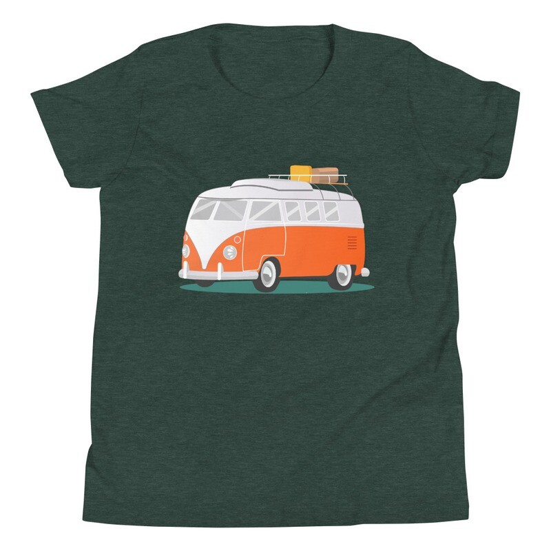 Campervan -  Youth T-Shirt (Multi Colors) The Rocky Mountains, Canadian American Rockies