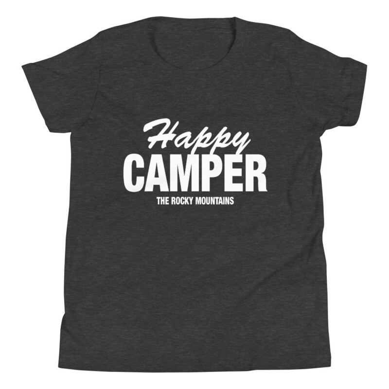 Happy Camper - Youth T-Shirt (Multi Colors) The Rocky Mountains Canadian American Rockies