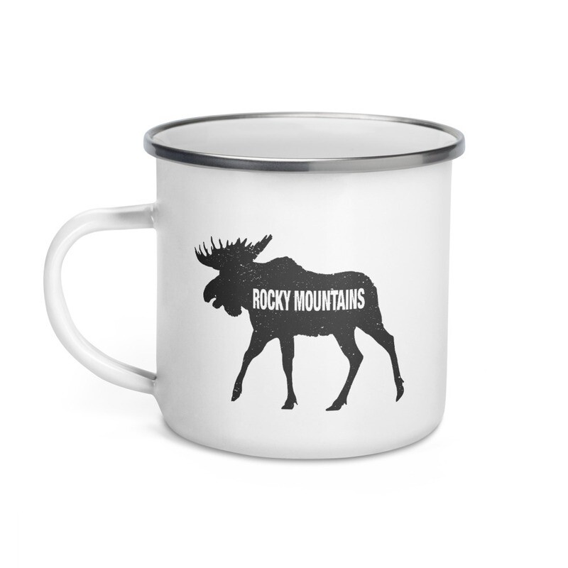 Rocky Mountain Moose - Enamel Mug
