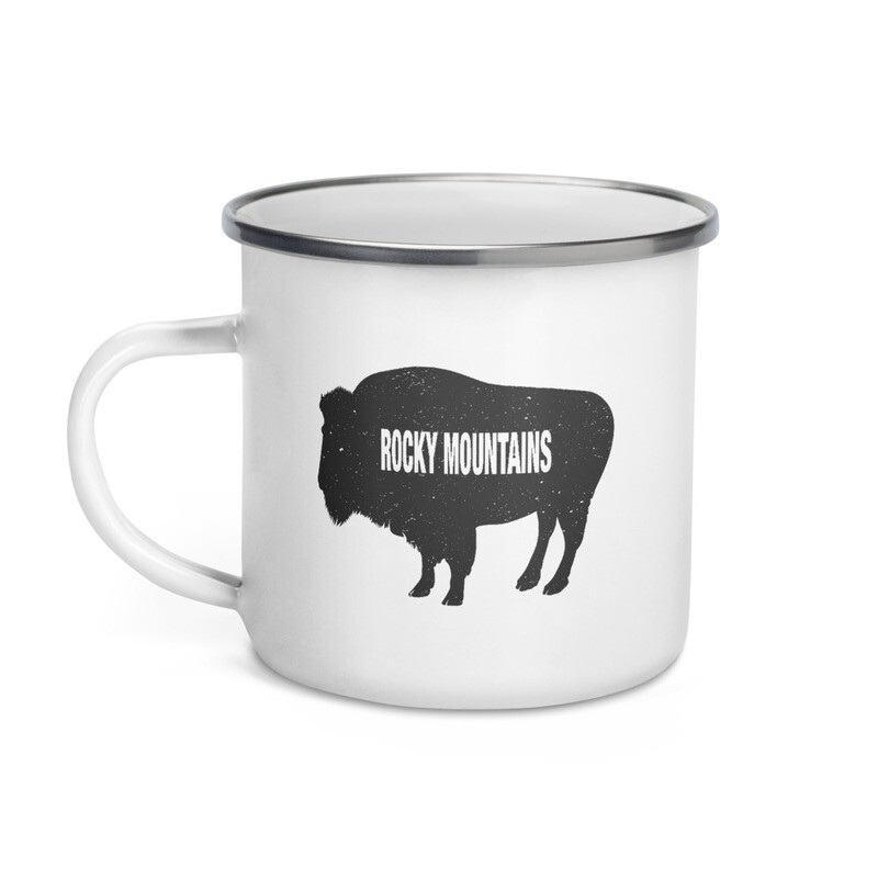 Rocky Mountain Bison - Enamel Mug