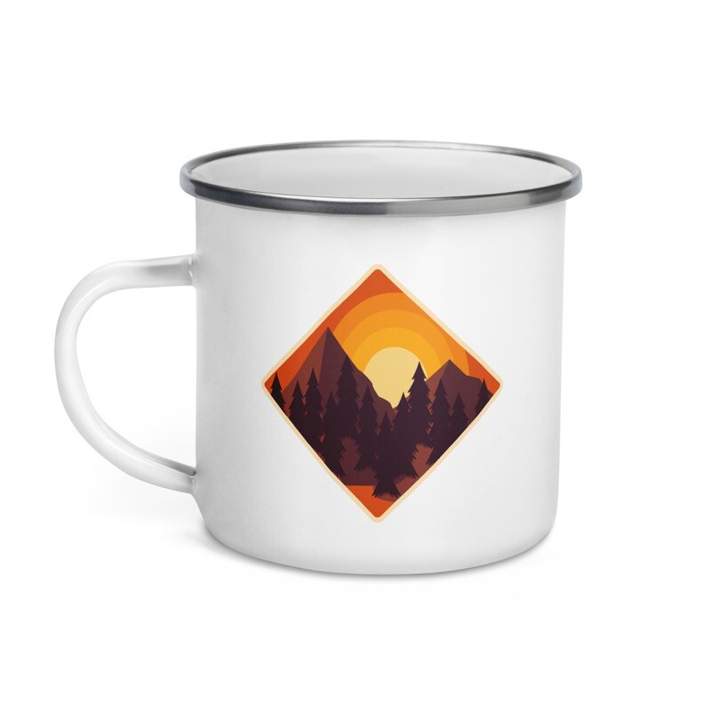 Mountain Sunset - Enamel Mug