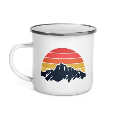 Mountain &amp; Sunset - Enamel Mug