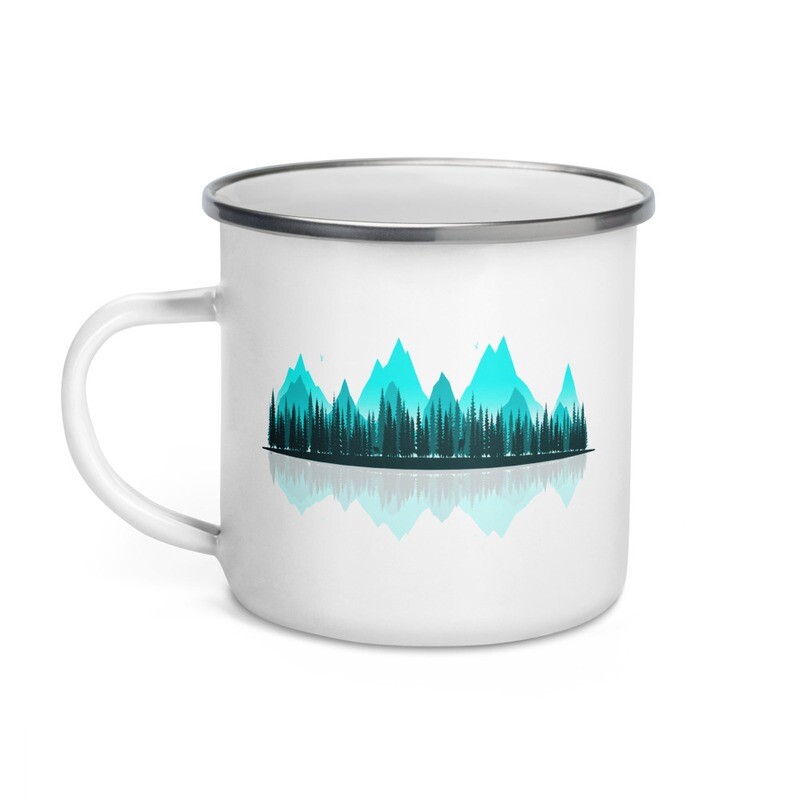 The Rockies Panoramic - Enamel Mug