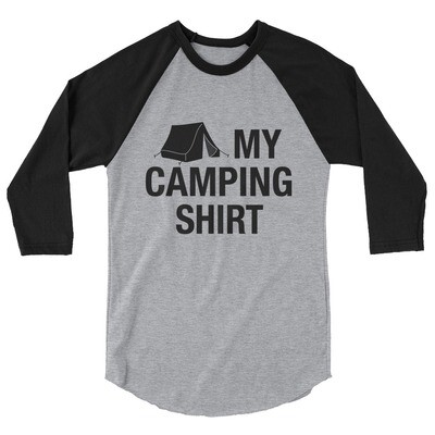 My Camping Shirt - 3/4 sleeve raglan shirt (Multi Colors)