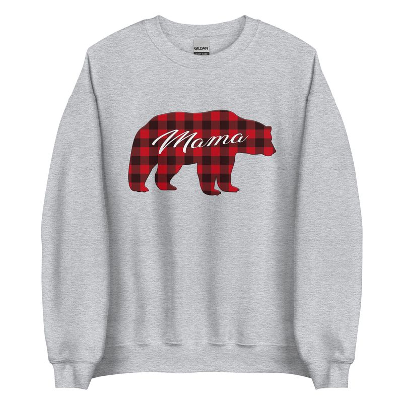 Mama Bear Buffalo Plaid - Sweatshirt (multi colors)