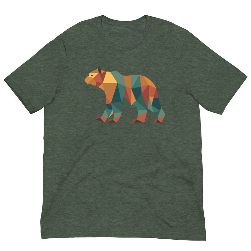 Polygonal Bear - t-shirt (multi colors)
