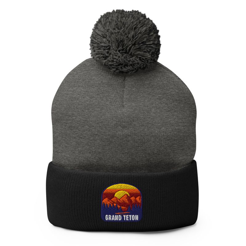 Grand Teton National Park - Pom-Pom Beanie (multi colors)
