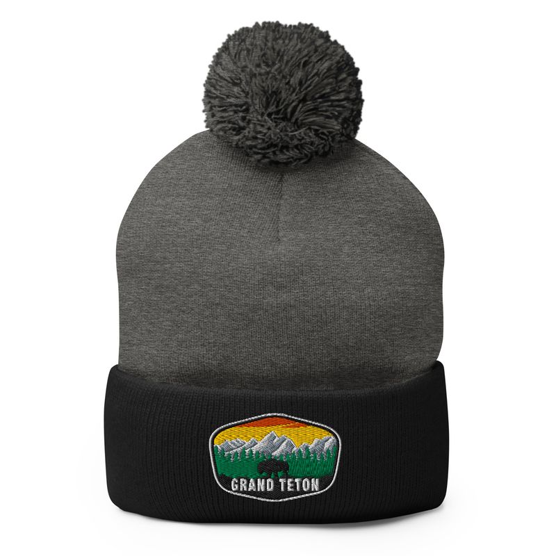 Grand Teton National Park - Pom-Pom Beanie (multi Colors)