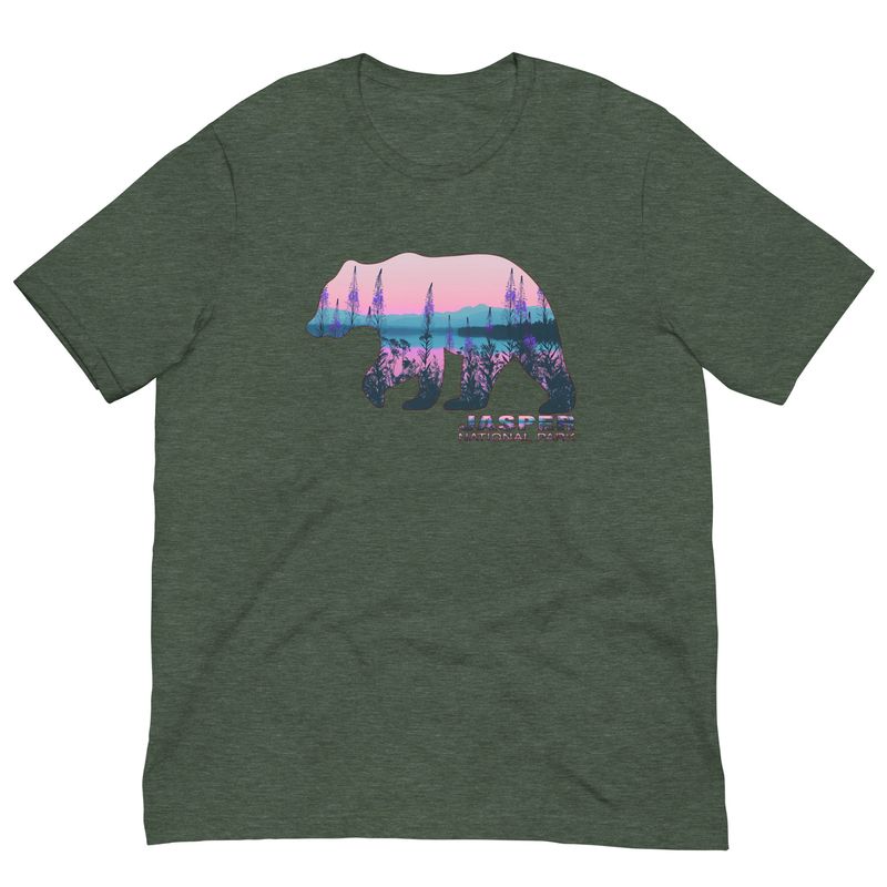 Jasper National Park Fireweed Bear - t-shirt (multi colors)