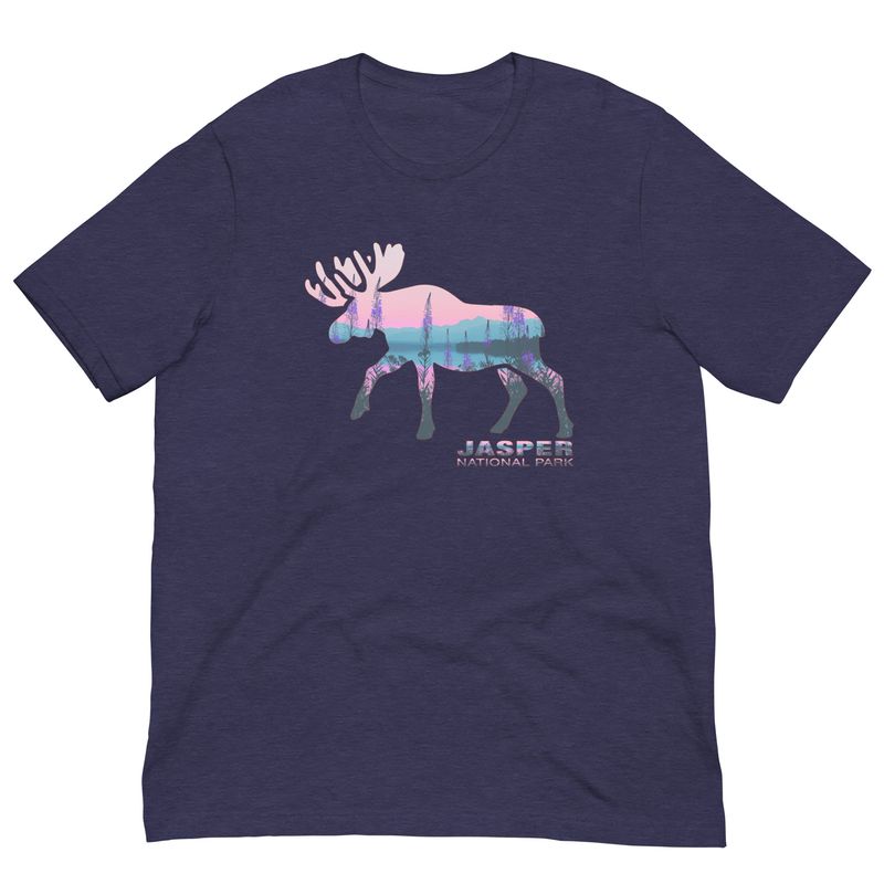 Jasper National Park Fireweed Moose - t-shirt (multi colors)