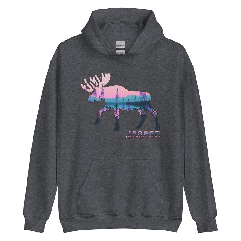 Jasper National Park Fireweed moose - Hoodie (multi colors)