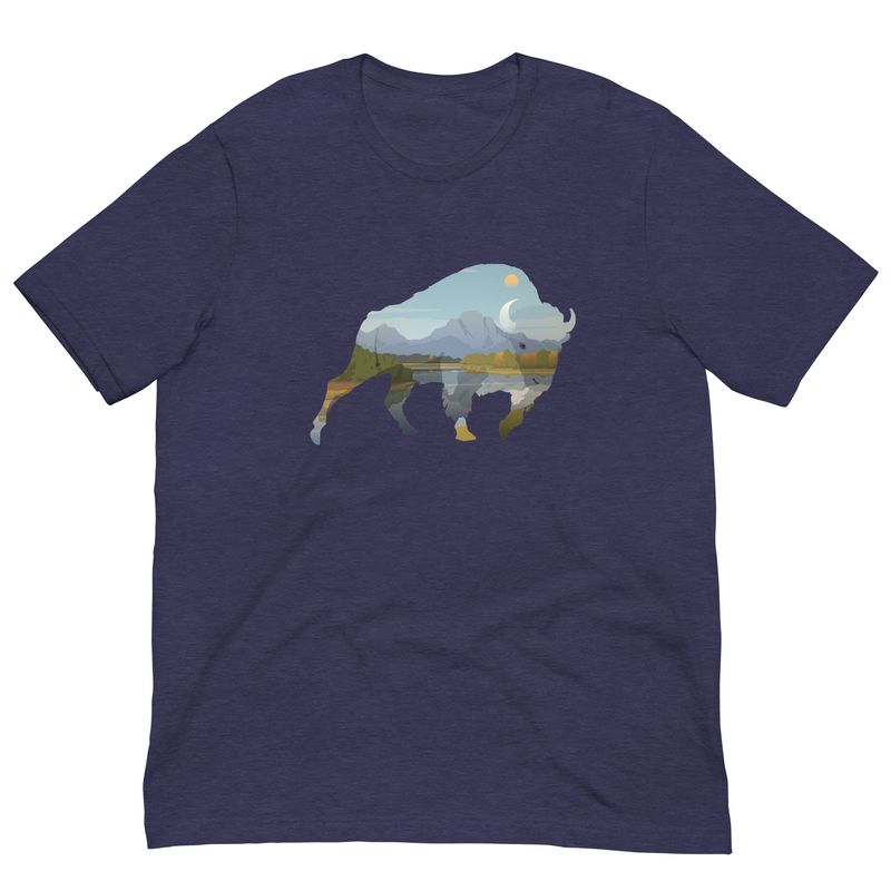 Bison Landscape - t-shirt (multi colors)