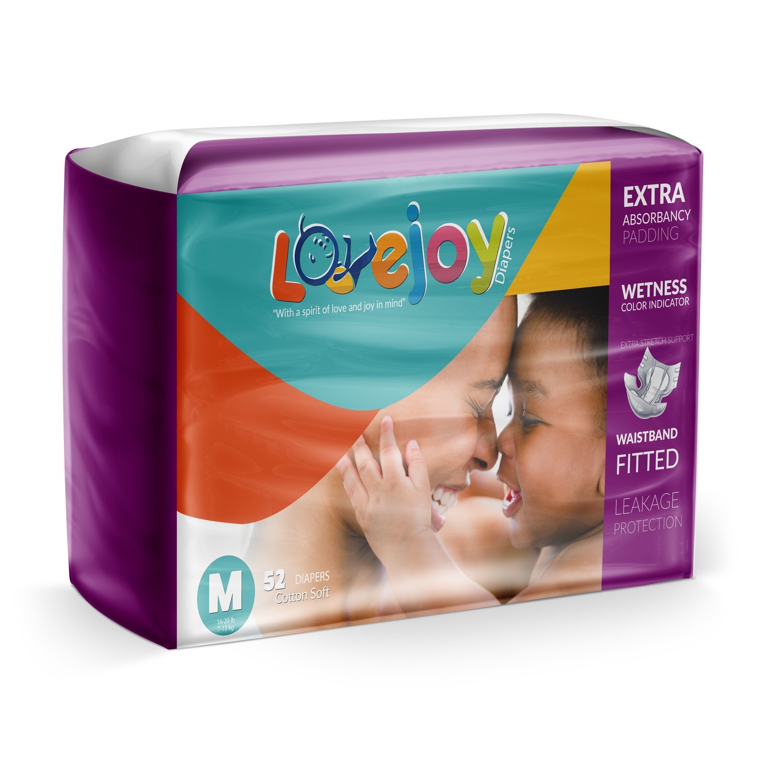 Large Lovejoy Care Baby Diapers (40 Count)