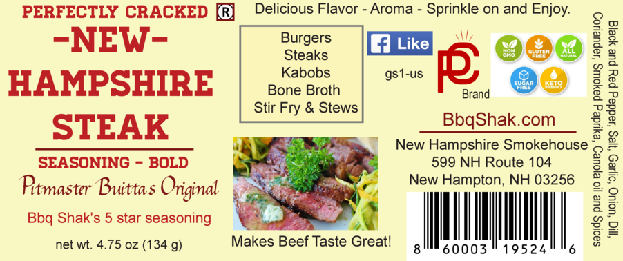 New Hampshire Steak Seasoning 6 PACK ty