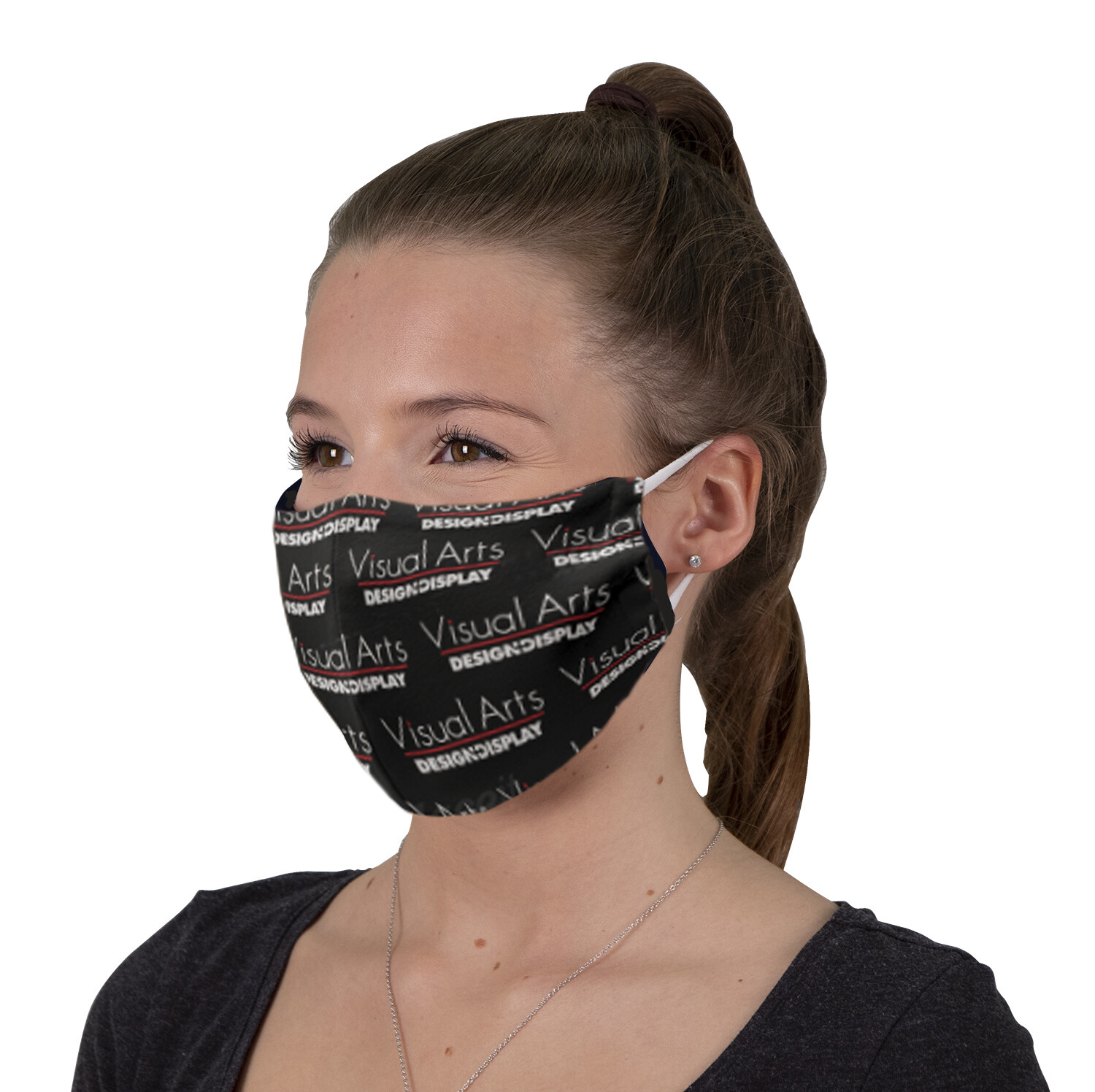 Imprinted Face Cover with Elastic Ear Loops
