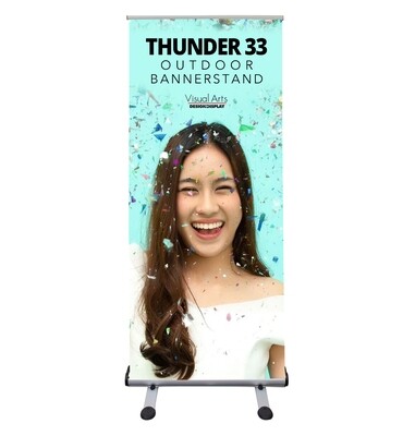 Retractable Banner Stand Outdoor Double Sided 33 inch