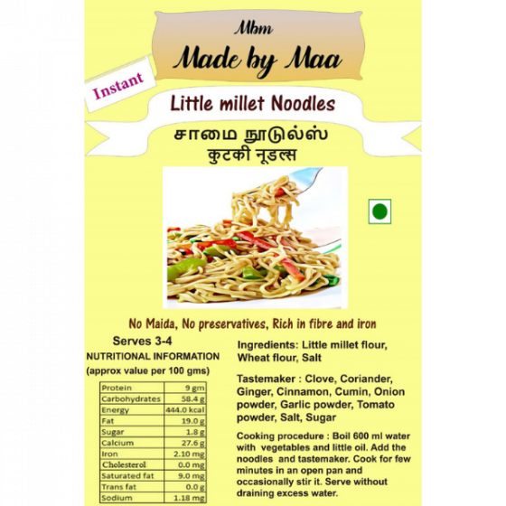 Little Millet Noodles | Samai Noodles | Kutaki Noodles - 175g