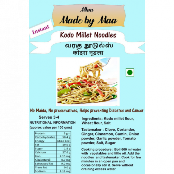 Kodo Millet Noodles | Varagu Noodles | Kodara Noodles - 175g