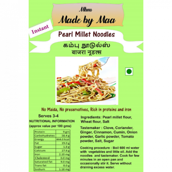 Pearl Millet Noodles | Kambu Noodles | Bajra Noodles - 175g