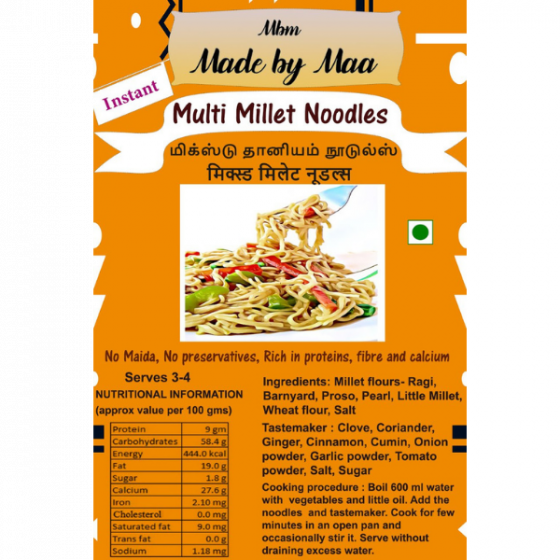 Multi Millet Noodles | Mixed Dhaniyam Noodles | Mixed Millet Noodles - 175 Gm