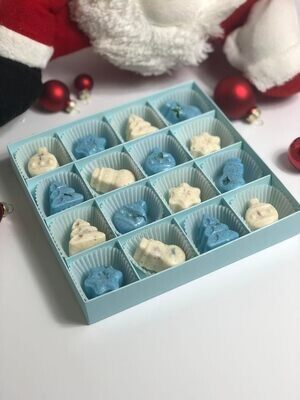 ცისფერი საახალწლო შოკოლადი 16 ც | Christmas Chocolate Blue Pack of 16