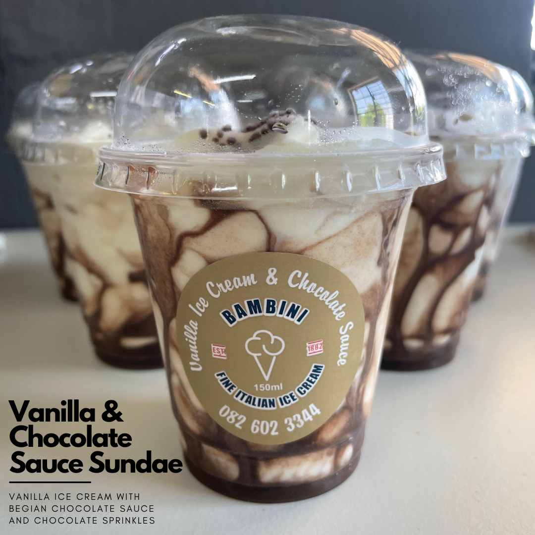 Vanilla Ice Cream & Chocolate Sauce Sundae