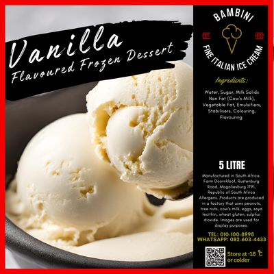 Vanilla Frozen Dessert Ice Cream - 5L