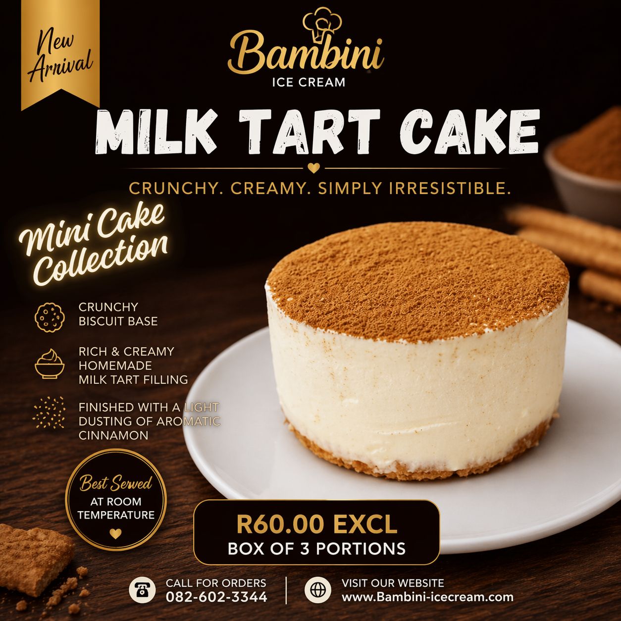 Milktart cake
