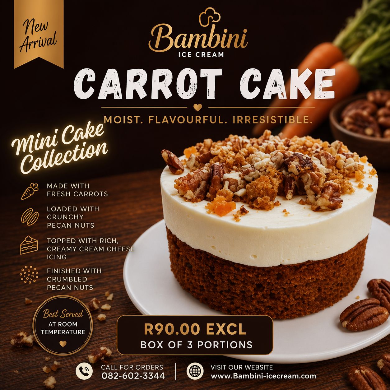 Carrot Cake *Box Of 3