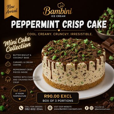 Peppermint Crisp Cake *Box Of 3